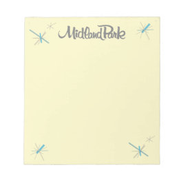 Bloco De Notas Notepad moderno de 60s retrorreflector