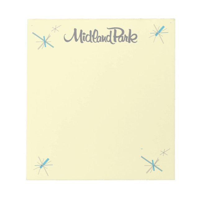 Bloco De Notas Notepad moderno de 60s retrorreflector (Frente)