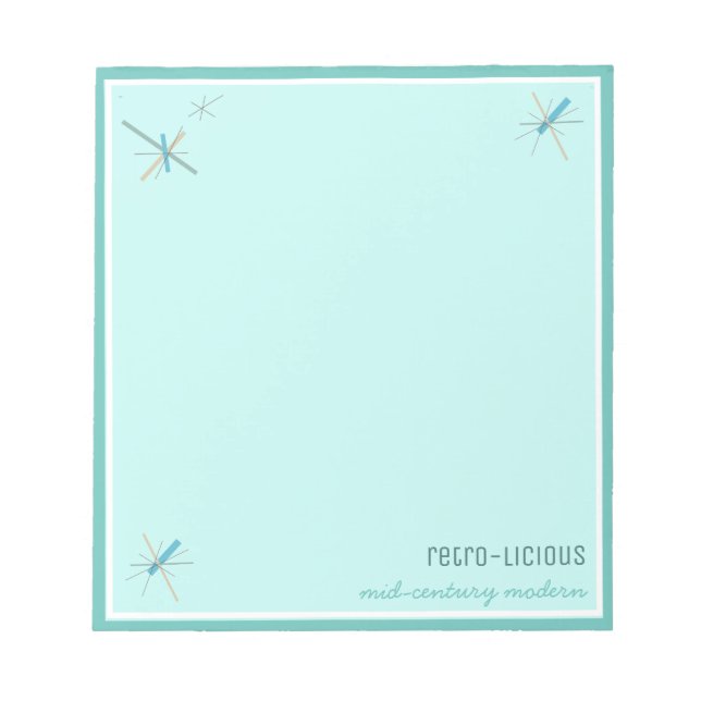 Bloco De Notas Notepad moderno do século Bonito retroativo (Frente)