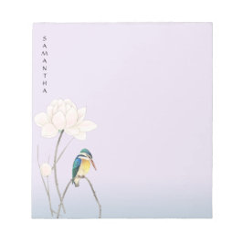 Bloco De Notas Notepad Monograma Japonês Lotus 5,5" x 6"