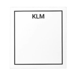Bloco De Notas Notepad Monograma Personalizado 3 Letras