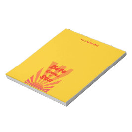 Bloco De Notas Notepad Motivacional Amarelo Personalizado