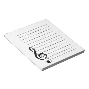 Bloco De Notas Notepad Musical de Grande Treble