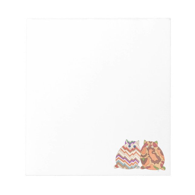 Bloco De Notas Notepad nº 1 de 2 Gatos Gordos (Frente)
