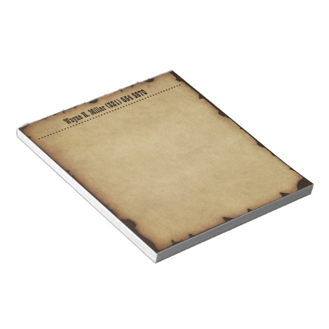 Bloco De Notas Notepad Ocidental Vintage (Inclinado)