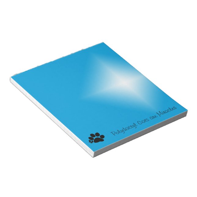 Bloco De Notas Notepad - Os Gatos de Polidactilo são Milagres (pe (Inclinado)