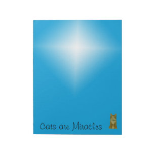 Bloco De Notas Notepad - Os gatos são milagres (grandes)