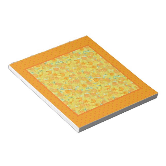 Bloco De Notas Notepad ou Jotter, Daffodils de Ouro, Bolinhas (Inclinado)