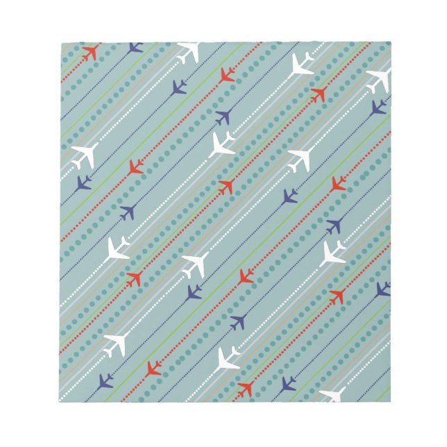 Bloco De Notas Notepad Padrão do Avião Retroativo (Frente)