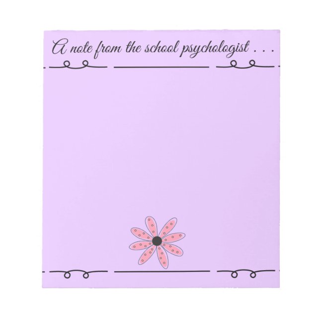 Bloco De Notas Notepad para psicólogos escolares (Frente)
