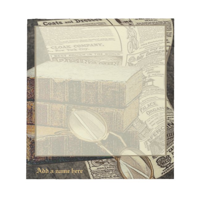 Bloco De Notas Notepad Pequeno Personalizado De Leitura Vintage (Frente)