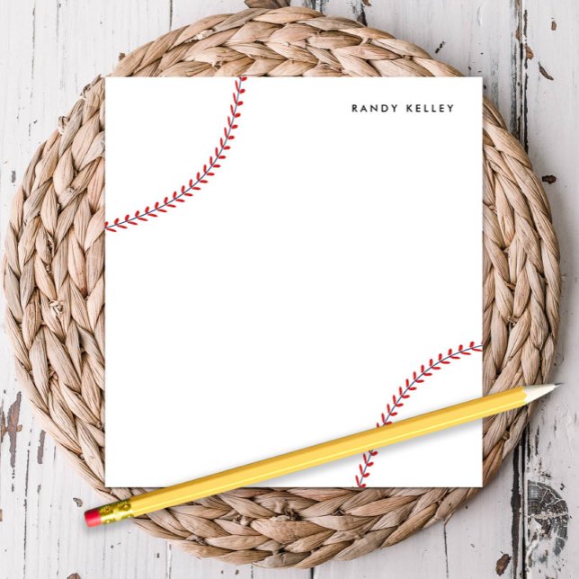 Bloco De Notas Notepad Personalizado Baseball (Criador carregado)