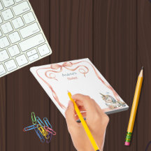 Notepad Personalizado Bonito Girly Unicorn