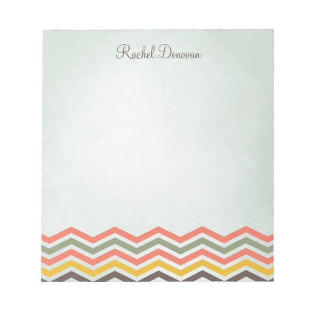 Bloco De Notas Notepad Personalizado Chevron (Frente)