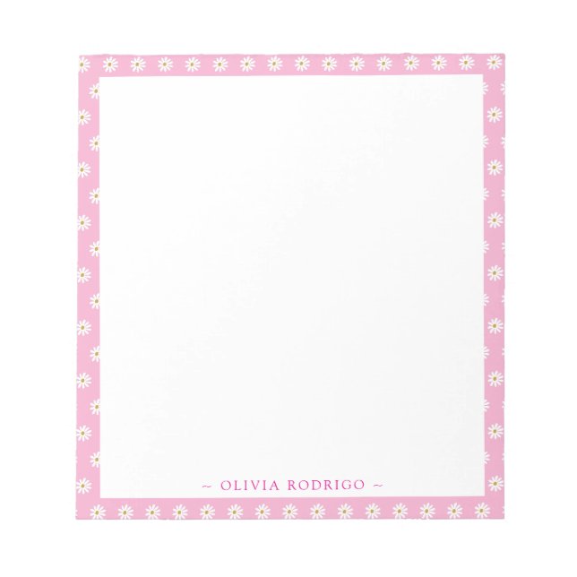 Bloco De Notas Notepad Personalizado com Design de Quadro Floral (Frente)