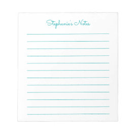 Bloco De Notas Notepad Personalizado Com Links De Teal Simplesmen