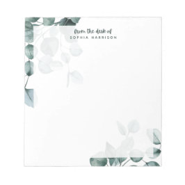 Bloco De Notas Notepad Personalizado Da Aquarela Eucalyptus