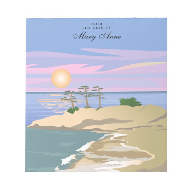 Bloco De Notas Notepad Personalizado da Ilha de Férias 1 (Frente)