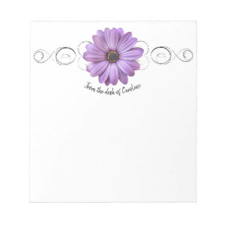 Bloco De Notas Notepad Personalizado Da Margarida Roxa
