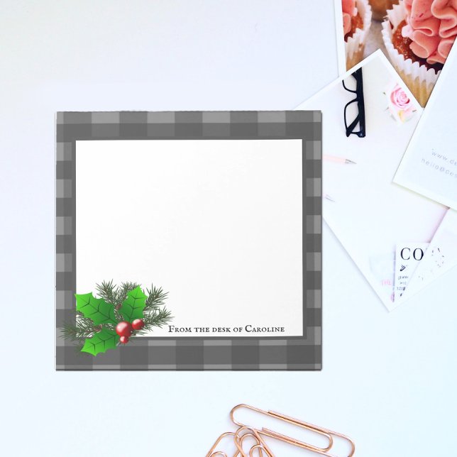 Bloco De Notas Notepad Personalizado da Xadrez Holly Buffalo (Criador carregado)