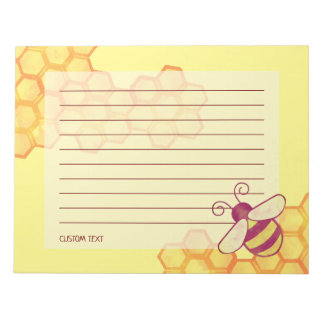 Bloco De Notas Notepad Personalizado De Bee Honeycomb