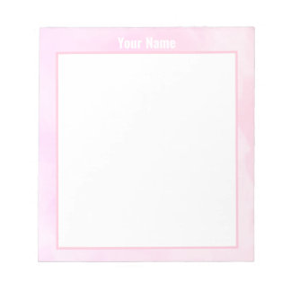 Bloco De Notas Notepad Personalizado de Coluna Rosa