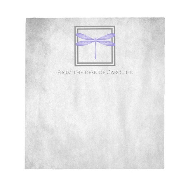Bloco De Notas Notepad Personalizado de Dragonfly Roxo (Frente)