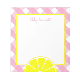 Bloco De Notas Notepad Personalizado De Limonada Rosa