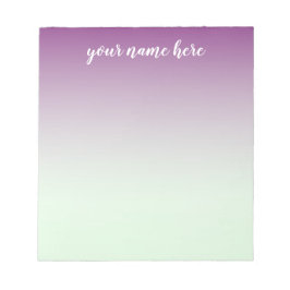 Bloco De Notas Notepad Personalizado de Ombre Azul e Roxo