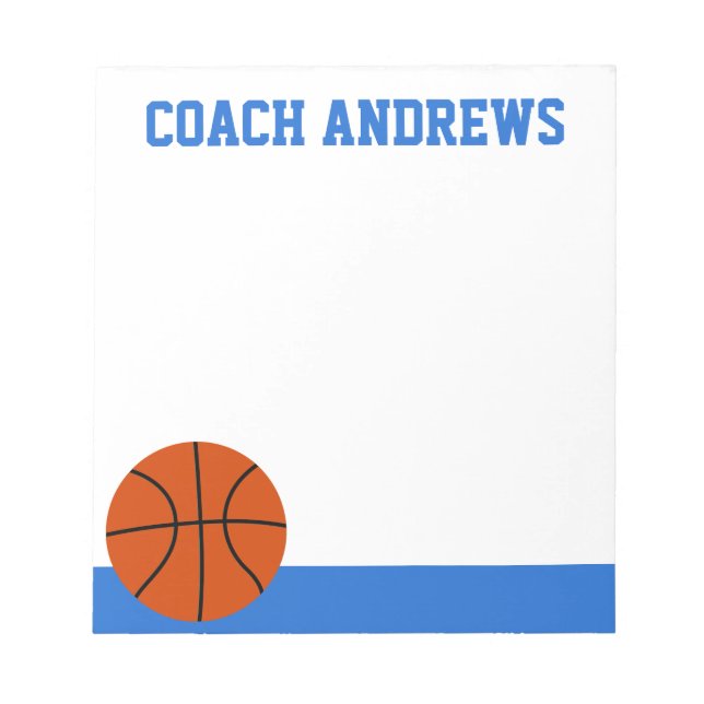 Bloco De Notas Notepad Personalizado De Qualquer Cores De Basquet (Frente)