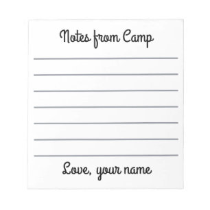 Bloco De Notas Notepad personalizado do acampamento de verão