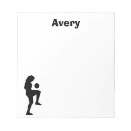 Bloco De Notas Notepad Personalizado do Futebol (fêmea)