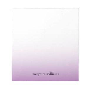 Bloco De Notas Notepad Personalizado do Ombre Roxo Minimalista