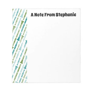 Bloco De Notas Notepad Personalizado do Padrão Clarinet
