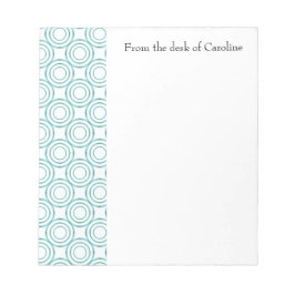 Bloco De Notas Notepad Personalizado do Padrão do Círculo de Vint