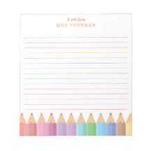Notepad Personalizado do Professor do Arco-Íris