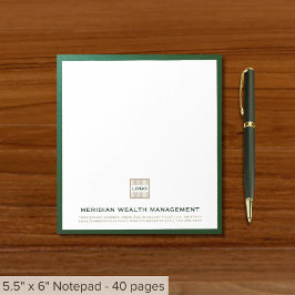Bloco De Notas Notepad personalizado elegante com logotipo