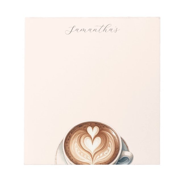 Bloco De Notas Notepad personalizado em café com latte (Frente)