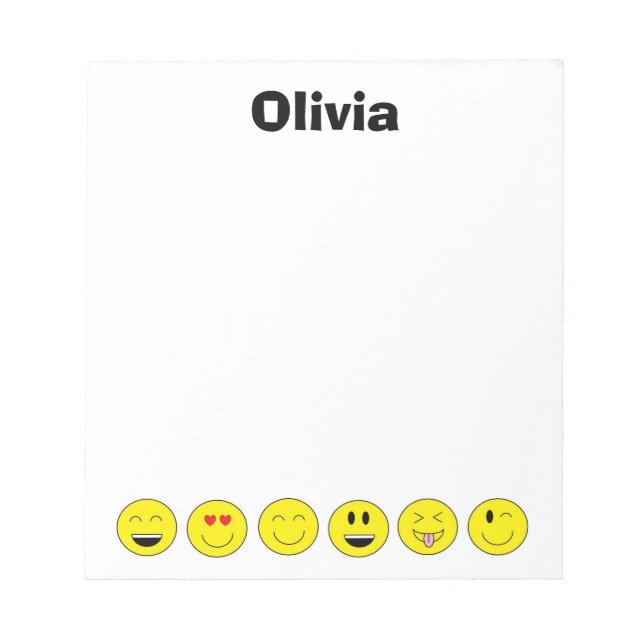 Bloco De Notas Notepad Personalizado Emojis (Frente)