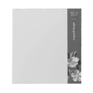 Bloco De Notas Notepad Personalizado Floral de Blooms Minimalista