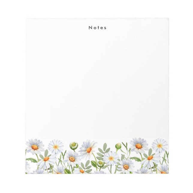 Bloco De Notas Notepad Personalizado Floral Personalizado de Marg (Frente)