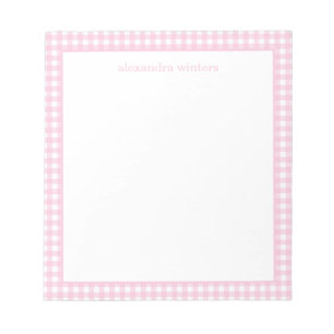 Bloco De Notas Notepad Personalizado Gingham