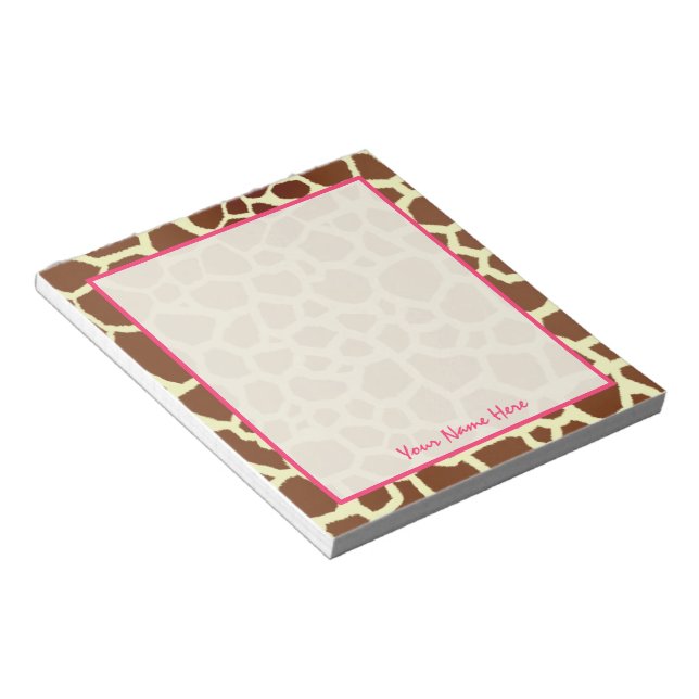 Bloco De Notas Notepad Personalizado Giraffe (Inclinado)