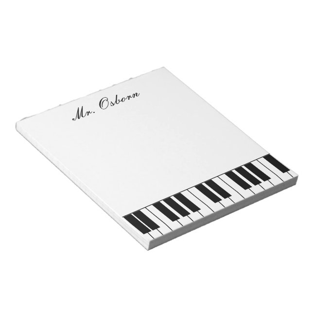Bloco De Notas Notepad Personalizado Piano (Inclinado)
