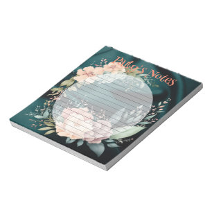 Bloco De Notas Notepad Personalizado por Aquarela Floral Beige