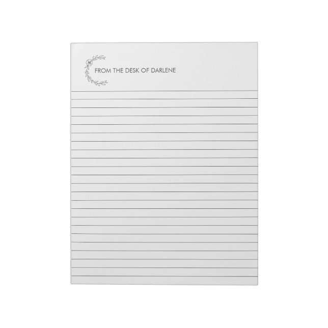 Bloco De Notas Notepad Personalizado por Fio Floral (Invertido)