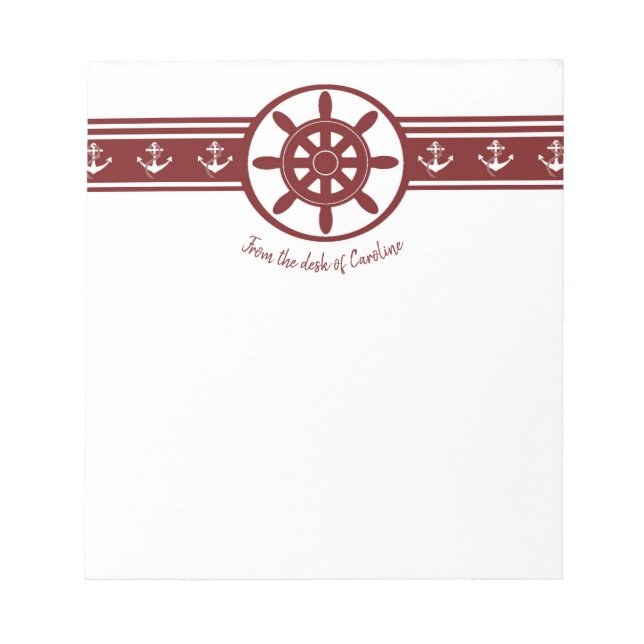 Bloco De Notas Notepad Personalizado por Roda Red ships (Frente)
