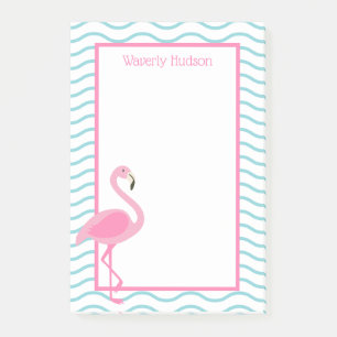 Bloco De Notas Notepad personalizado Poste-it rosa Flamingo