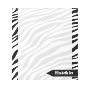 Bloco De Notas Notepad Personalizado Preto e Branco para Impress