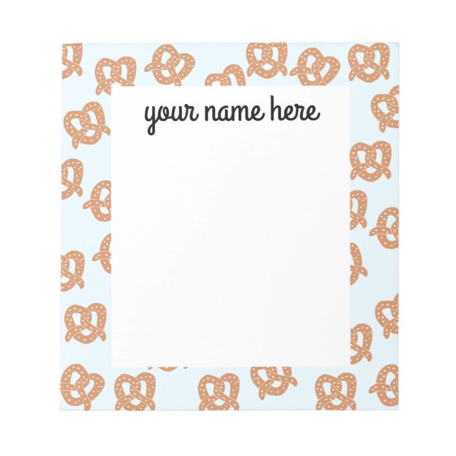 Bloco De Notas Notepad personalizado Pretzel (Frente)
